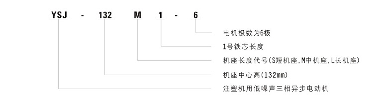 YSJ系列注塑機(jī)專(zhuān)用電機(jī)型號(hào)說(shuō)明
